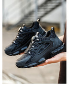 Men's Steel Toe & Puncture Proof Breathable Work Boots, Comfy Non Slip Lace Up Durable Safety Shoes For Men's Outdoor Activities