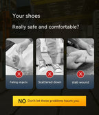 Men'S Steel Toe & Puncture Proof Breathable Work Boots - Non-Slip Lace-Up Safety Shoes with Durable Rubber Sole, Ergonomic Design & Cushioned Insole for Outdoor Hiking, Training, Casual Wear, Steel Toe Boots, Hiking Footwear,