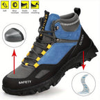 GUYISA Steel Head Men'S Steel Ladle Head Anti Smash, Anti stab, Wear resistant, Comfortable Soft Bottom Four Seasons Professional Safety Shoes