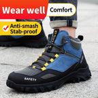 GUYISA Steel Head Men'S Steel Ladle Head Anti Smash, Anti stab, Wear resistant, Comfortable Soft Bottom Four Seasons Professional Safety Shoes